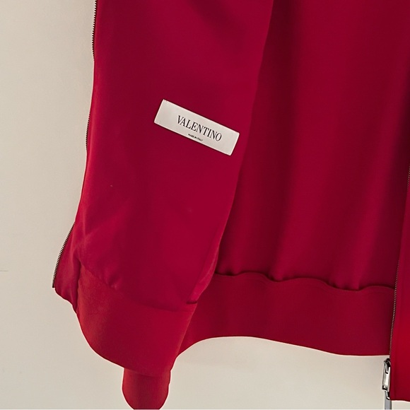 VALENTINO Archive men’s Track Jacket red white stripes bands made in Italy US 46 - Picture 10 of 16